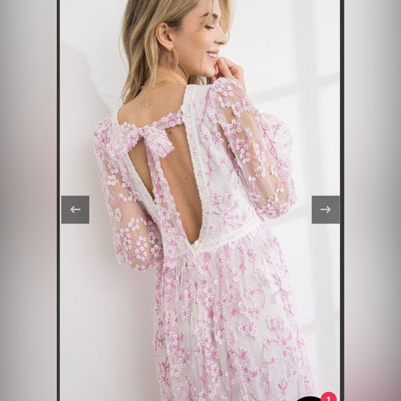 SOLD-Womens Just Me Maxi Floral Dress - Picture 2 of 6